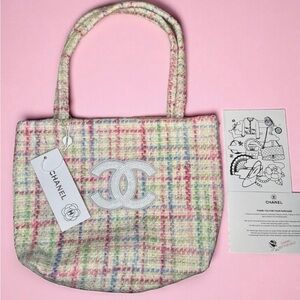 GWP CHANEL Pastel Tweed Tote Bag